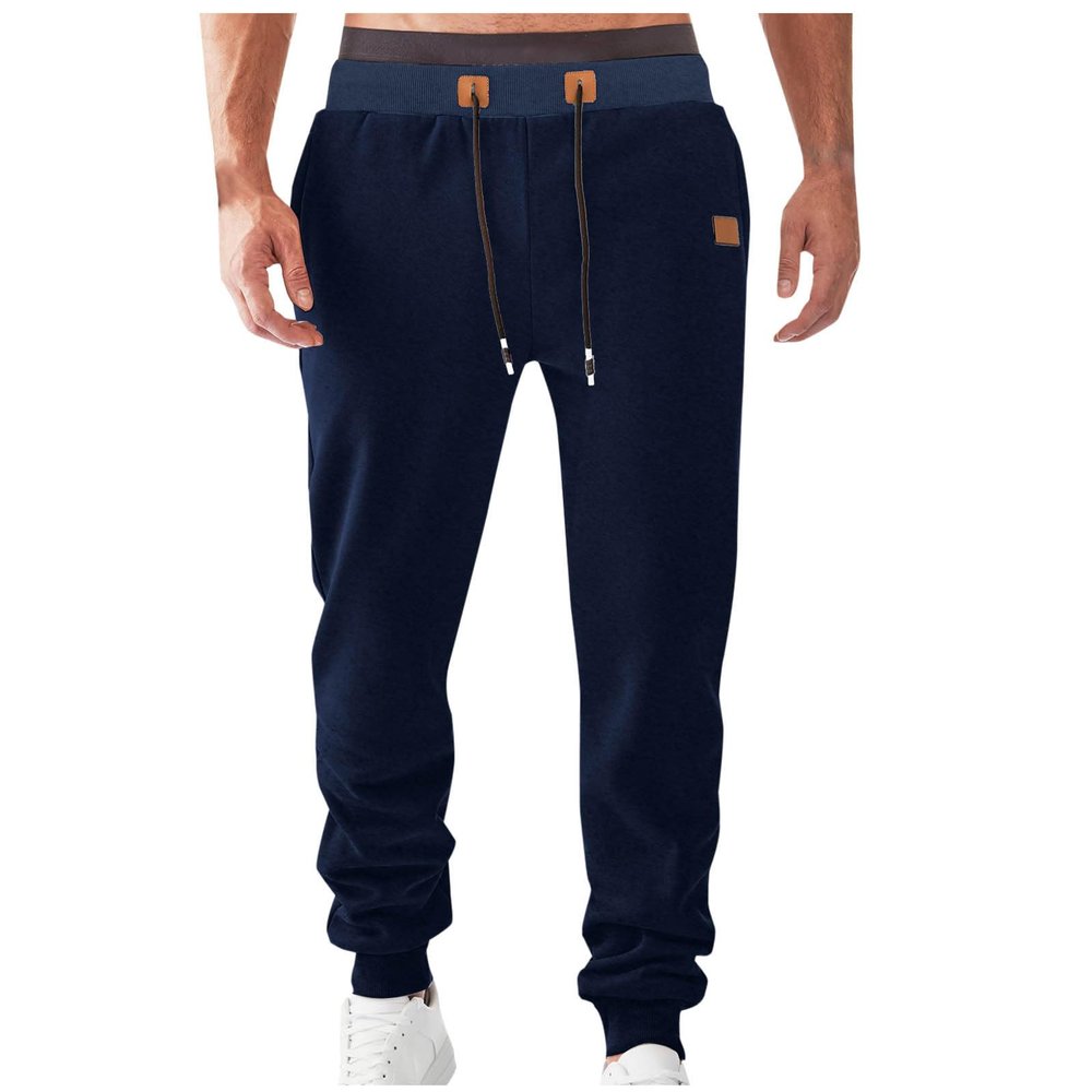 Cambkatl Men's Drawstring Sweatpants Stretch Casual Elastic Waist Joggers Loose Fit Athletic Pants with Pockets
