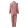 Womens Soft Sexy Pajama Sets,2c ounge Set Polka Dot Print Buttons Long Sleeve Loungewear Set Sleepwear (Pink, M) view 2