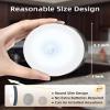 EZVALO Under Cabinet Lighting, 1000mAh Rechargeable Puck Lights with Remote, 3 Color Temps & 12 RGB Motion Sensor Closet Lights Indoor, Dimmable Under Counter Lights for Kitchen (Black, 6 Packs) view 2