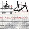 HWEVDHJ 700c Road Bike Frameset Carbon Fiber Frameset 49/51/54/57CM Disc Brake Breaking Wind Racing Frame 100/120mm Internal Routing with Fork(54cm) view 2