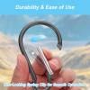 YAFIYGI Large Carabiner Clip 4" Aluminum Carabiner Clip Big Spring Snap Key Chain Hook Caribeaner for Outdoor Use Durable Carabeaner Keychain Clip Great for Outdoors Keychains&Gear Organization(Black) view 4