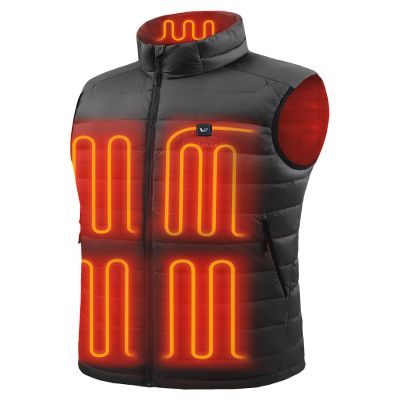 Venustas Men's Recycled Heated Down Vest with Battery Pack, Lightweight Electric Heating Puffer Vest for Hiking, Skiing