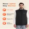 Venustas Men's Recycled Heated Down Vest with Battery Pack, Lightweight Electric Heating Puffer Vest for Hiking, Skiing view 3