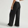 tobchonp Trendy Baggy Sweatpants Wide Leg Sweatpants Women Loose Fit High Waisted Straight Leg Sweatpants Drawstring Cotton Jogger Pants Baggy Flare Pants Golf Pants Elastic Waist Yoga Pants view 4