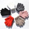 1pair Winter Children Fleece Gloves Kids Windproof Full Finger Gloves With Elastic Cuffs Skiing Cycling Mitten view 3