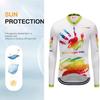 Spring Autumn Sunsreen Thin Pro Team Groupama FDJ Long Sleeve Cycling Jersey For Men,Breathable Road Bike Shirt Quick Dry Bicycle Clothing (S) view 2