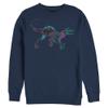 Jurassic World Fallen Kingdom DNA Raptor Mens Pullover Crew Fleece, Navy view 1