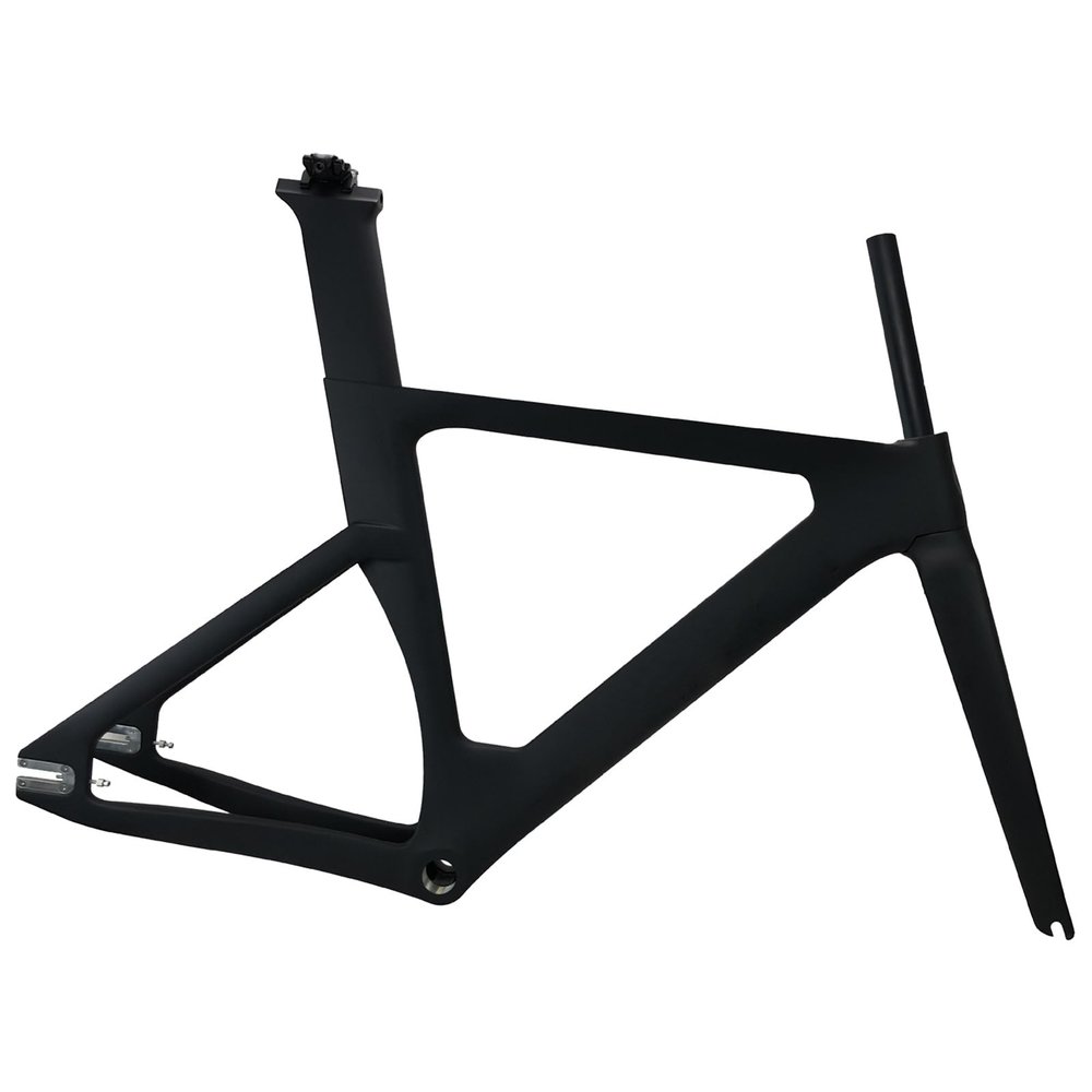 HWEVDHJ 700c Road Bike Frameset Carbon Fiber Frameset 49/51/54/57CM Disc Brake Breaking Wind Racing Frame 100/120mm Internal Routing with Fork(49cm)
