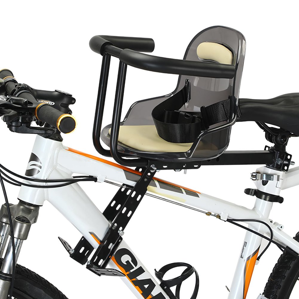 Wkantlaes Front Bike Seat Toddler Baby Bike Seat for Adult Bike Bike Attachment for Toddlers 1-7 Front Mounted Child Bike Seat Kids Bike Seat Child Bike Seat Suitable for Mountain Bikes