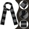 MEEZY 4 Pcs Cosplay Costume Accessories Adults, Black Gray Striped Scarf with Nose Bald Cap for Men Halloween Cosplay Party Dress Up view 4