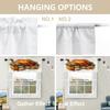 BaoNews Happy Thanksgiving Day Kitchen Valances for Windows, Turkey Pumpkin Cartoon Leaves Blackout Valances Curtains Multilayer Polyester Drapes for Kitchen Bedroom 2 Pack 52X16 Inches view 4
