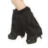 JIAHG Womens Furry Faux Fur Leg Warmers Cozy Plush Long Fleece Boot Cuff Covers for Fancy Dance Party Clubwear Costumes Props view 1