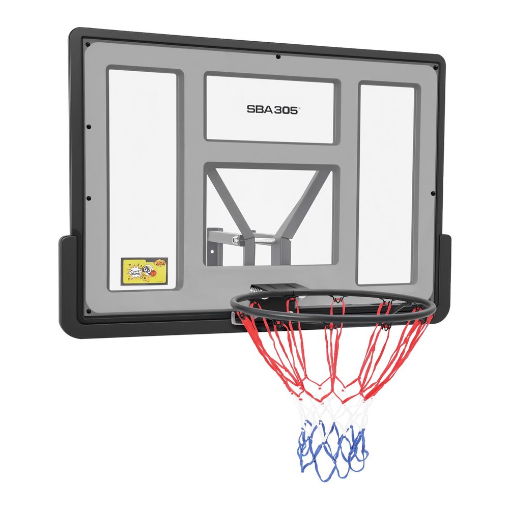 44'' Basketball Backboard and Rim Combo, Wall Mounted Basketball Hoops PET Shatter Proof Backboard and Competition Combo Durable Rim All-Weather Net for Indoor and Outdoor Use