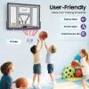 44'' Basketball Backboard and Rim Combo, Wall Mounted Basketball Hoops PET Shatter Proof Backboard and Competition Combo Durable Rim All-Weather Net for Indoor and Outdoor Use view 4