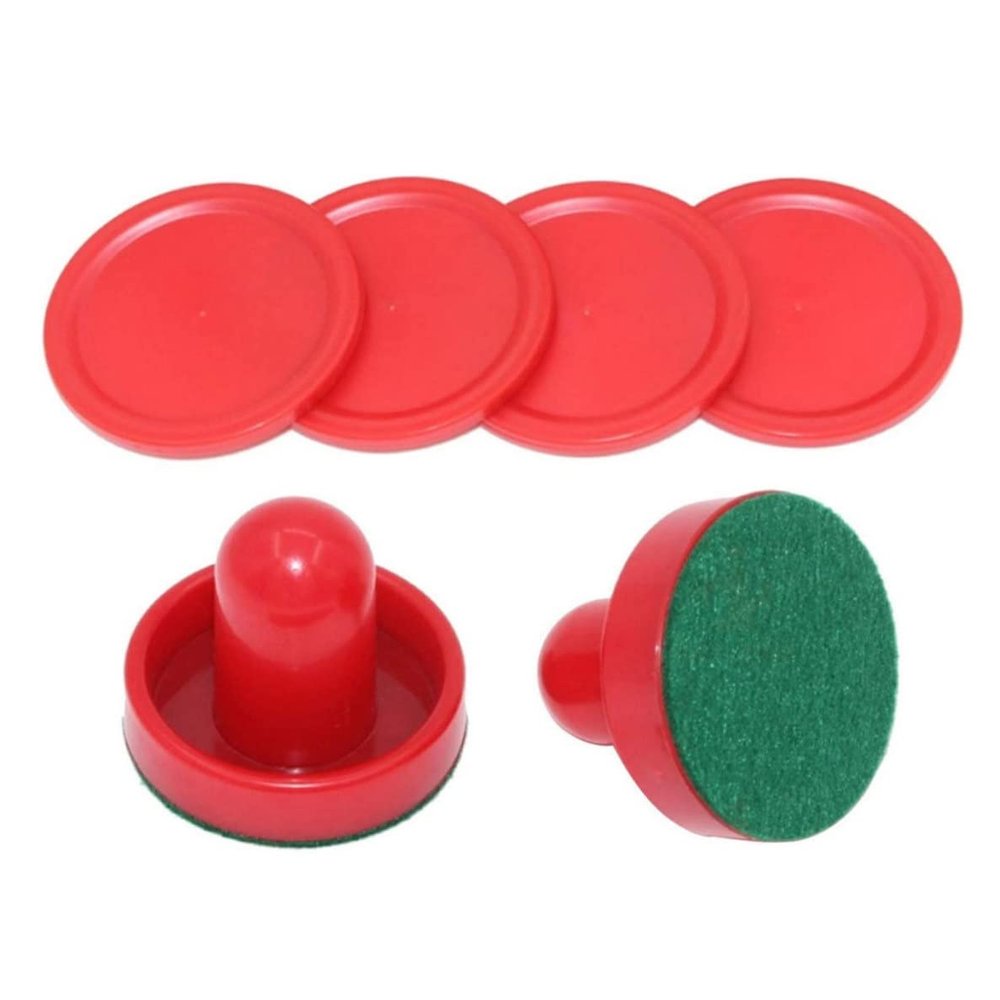 Air Hockey Pucks and Paddles, Air Hockey Pucks Air Hockey Replacement Set Ice Hockey Pushers Pucks Paddles Table Family Game Red