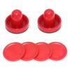 Air Hockey Pucks and Paddles, Air Hockey Pucks Air Hockey Replacement Set Ice Hockey Pushers Pucks Paddles Table Family Game Red view 4