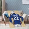CTAOOEN Custom Flannel Blanket with Football Player with Any Name and Number, Personalized Throw Blanket with (Indianapolis) Football Team Star Art Print for Kid Adult view 3