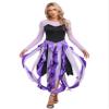 Oyolan Halloween Twisted Witch Costume for Women Mermaid Cosplay Costumes Vintage Cocktail Party Maxi Dress Purple Large view 1