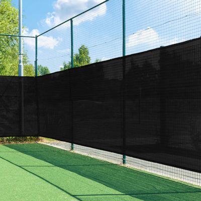 Vermont Tennis Court Privacy Screen  90% Shade | 6 x 60 or 6 x 40 Tennis Court Wind Screen Shade Cover  Green, Navy or Black [Optional Logo] (Without Logo, Black, 60ft x 6ft)