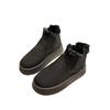 Women's Solid Color Fluffy Boots, Slip On Platform Soft Sole Boots, Winter Plush Non-Slip Warm Boots (Black,8) view 1