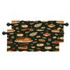 BaoNews Thanksgiving Seamless Pattern Kitchen Valances for Windows, Apple Pear Leaves Pumpkin Blackout Valances Curtains Multilayer Polyester Drapes for Kitchen Bedroom 2 Pack 52X16 Inches view 1