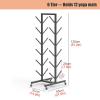 YXCUSAM Yoga Mat Stand, Floor Standing Rolling Foam Roller Cart with Lockable Wheels, Suitable for Gym, Yoga Studio (Black 6 Tier) view 2