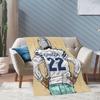 CTAOOEN Custom Flannel Blanket with Football Player with Any Name and Number, Personalized Throw Blanket with (Dallas) Football Team Star Art Print for Kid Adult view 3