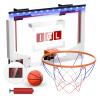 IGL Mini Basketball Hoop Indoor, Over The Door Basketball Hoop Outdoor Wall Mounted with Electronic Scoreboard, Music, LED Lighting and Ball/Pump for Basketball Portable Hoops & Goals view 1
