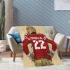 CTAOOEN Custom Flannel Blanket with Football Player with Any Name and Number, Personalized Throw Blanket with (San Francisco) Football Team Star Art Print for Kid Adult view 3