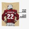 CTAOOEN Custom Flannel Blanket with Football Player with Any Name and Number, Personalized Throw Blanket with (Arizona) Football Team Star Art Print for Kid Adult view 2