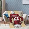 CTAOOEN Custom Flannel Blanket with Football Player with Any Name and Number, Personalized Throw Blanket with (Arizona) Football Team Star Art Print for Kid Adult view 3