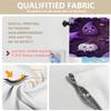 BaoNews Halloween Seamless Ghosts Kitchen Valances for Windows, Spider Web On Purple Blackout Valances Curtains Multilayer Polyester Drapes for Kitchen Bedroom 2 Pack 52X16 Inches view 3