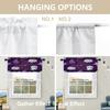 BaoNews Halloween Seamless Ghosts Kitchen Valances for Windows, Spider Web On Purple Blackout Valances Curtains Multilayer Polyester Drapes for Kitchen Bedroom 2 Pack 52X16 Inches view 4