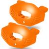 2Pcs Mouth Guard Football, Foot Ball Mouth Guard Youth, Foot Ball Mouthpiece with Strap,No Boil, Soft and Durable, Maximum Breathing Channel,Fits Adult,Youth Hockey Football Rugby(Orange) view 1