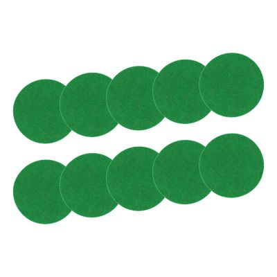 Ldabrye 10Pcs Air Hockey Felt Pad Replacement Air Hockey Pusher Pad Green Self Adhesive Felt Sticker Easy to Use