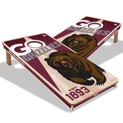 YouTheFan NCAA Montana Grizzlies 2 x 4 Professional Wood Cornhole Game