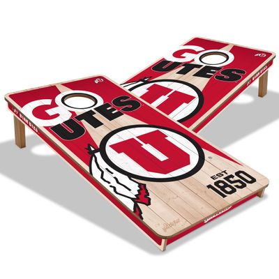 YouTheFan NCAA Utah Utes 2 x 4 Professional Wood Cornhole Game