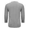 Men's Cotton Linen T Shirts Long Sleeve Loose Henley Shirts Casual Solid Band Collar Hippie Beach Shirt (XX-Large,Grey) view 4