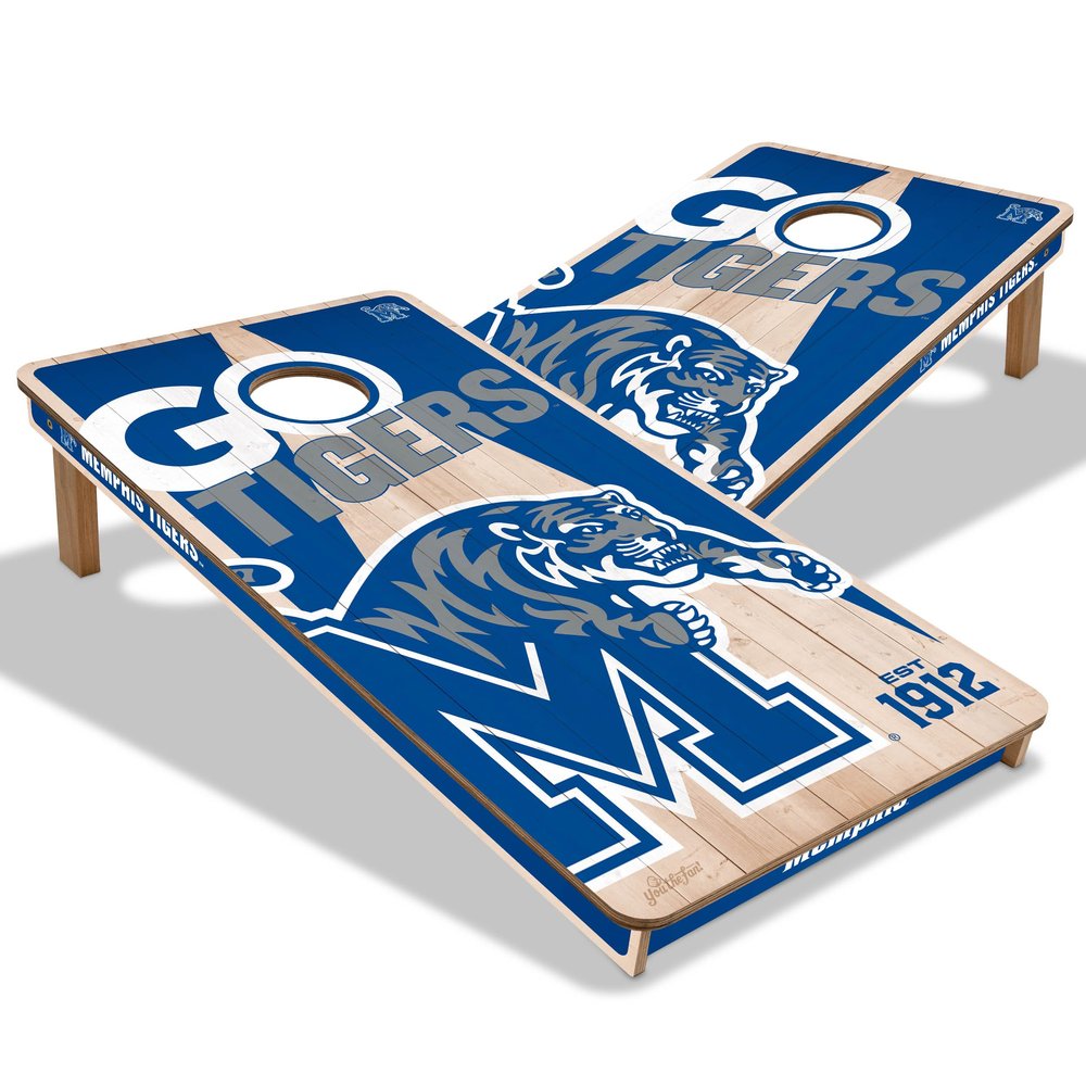 YouTheFan NCAA Memphis Tigers 2 x 4 Professional Wood Cornhole Game