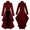 SACFOF Renaissance Steampunk Tailcoat Halloween Costumes for Women, Victorian Medieval Pirate Vampire Gothic Irregular Coats view 3