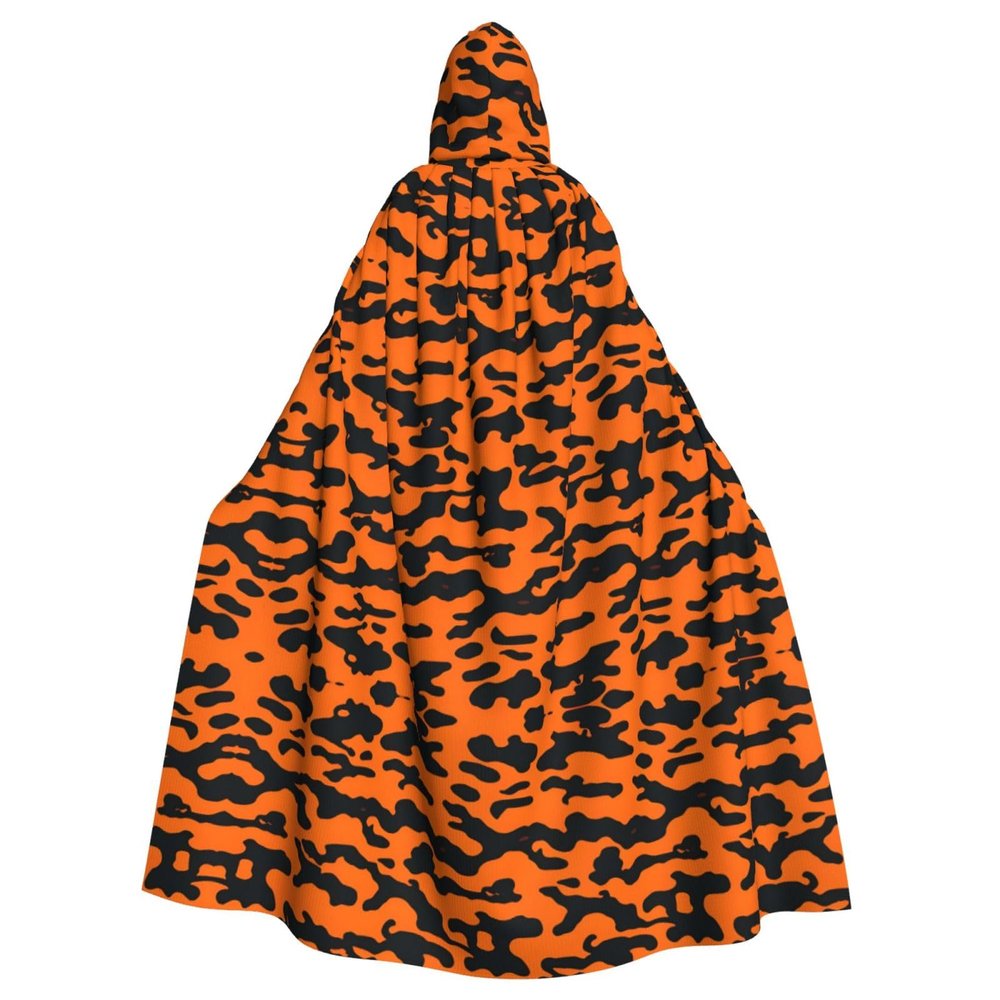 WZYWHJ tiger stripe camo Pattern aldult Cosplay Poncho Hooded Cloak for men and women Halloween Party