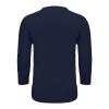 Men's Cotton Linen T Shirts Long Sleeve Loose Henley Shirts Casual Solid Band Collar Hippie Beach Shirt (X-Large,Dark Blue) view 4