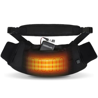 Electric Heated Hand Warmer Pouch,Football Hand Warmer with Double Sided Heating Areas,Zipped Pocket and Adjustable Strap,Heated Hand Muff Ideal for Football,Hunting,Fishing,Camping,Golf(Black)
