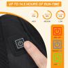 Electric Heated Hand Warmer Pouch,Football Hand Warmer with Double Sided Heating Areas,Zipped Pocket and Adjustable Strap,Heated Hand Muff Ideal for Football,Hunting,Fishing,Camping,Golf(Black) view 3