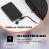 Electric Heated Hand Warmer Pouch,Football Hand Warmer with Double Sided Heating Areas,Zipped Pocket and Adjustable Strap,Heated Hand Muff Ideal for Football,Hunting,Fishing,Camping,Golf(Black) view 4