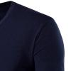 Men's Long Sleeve Crewneck Shirts Soft Stretch Cotton Athletic Tees Lightweight Fashion Casual Pullover Top (4X-Large,Dark Blue) view 3
