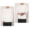Men's Crew Neck Long Sleeve Shirt Fashion Loose Fit Solid Henley T-Shirt Workout Athletic Lightweight Sweatshirt (Medium,White) view 3