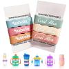 3 Piece Personalized Water Bottle Labels, Customized Silicone Baby Bottle & Sippy Cup Bands, Non-Slip Elastic Reusable, Personalized Gift for Boys, Girls, Summer Camps, Baby Shower Gifts (Wave) view 1