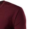 Men's Long Sleeve Crewneck Shirts Soft Stretch Cotton Athletic Tees Lightweight Fashion Casual Pullover Top (3X-Large,Wine Red) view 3