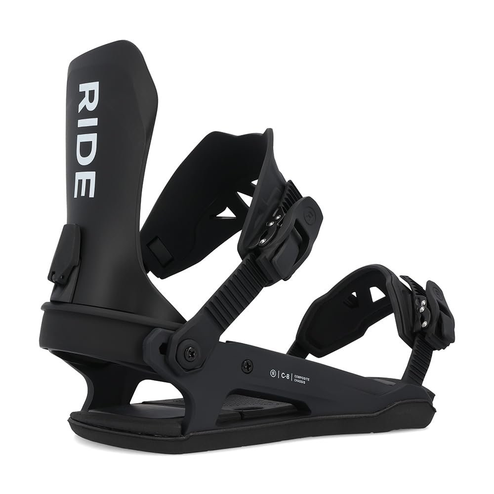 Ride C-8 Unisex Snowboard Bindings, Black, M: M (6-10) / W (7-11)